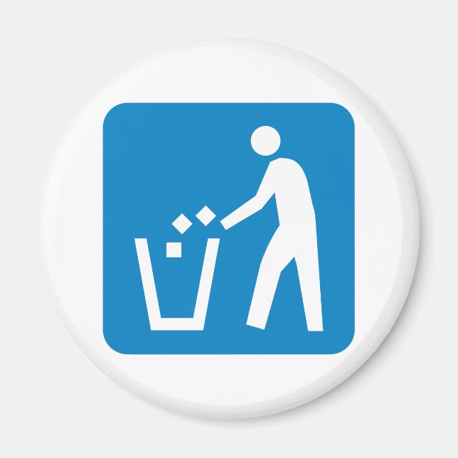 Trash / Garbage / Refuse Highway Sign Magnet (Front)