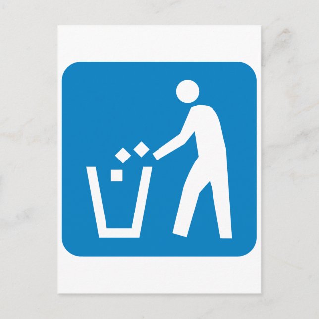 Trash / Garbage / Refuse Highway Sign Postcard (Front)