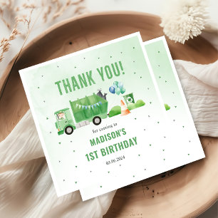 Trash Garbage Truck 1st Birthday Party Napkin