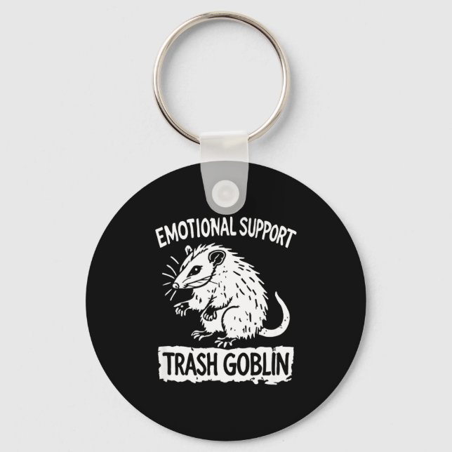 Trash Goblin Ssum Emotional Suprt Funny Meme  Key Ring (Front)