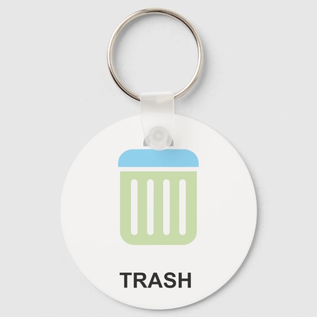 Trash Icon Key Ring (Front)