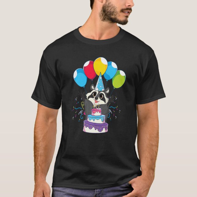 Trash Panda Birthday Party Forest Animal  Cute Rac T-Shirt (Front)