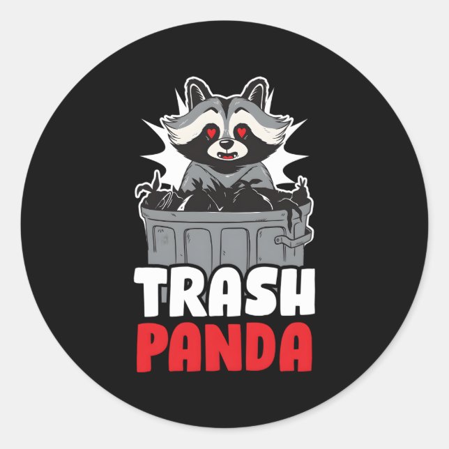Trash Panda Classic Round Sticker (Front)