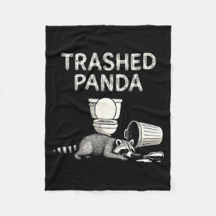 Trash Panda Drunk Racoon Funny Racoon Animal Lover Fleece Blanket