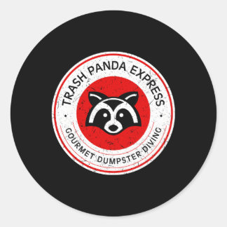 Trash Panda Gourmet Dumpster Diving Express Classic Round Sticker
