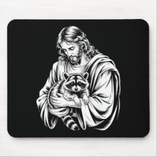 Trash Panda Jesus Raccoon Trashed Racoon Animal Ra Mouse Mat