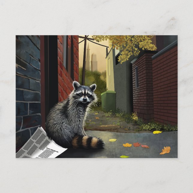 Trash Panda Makes A Decision Postcard (Front)
