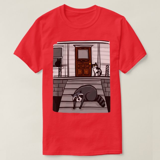 Trash Panda Porch Visit T-Shirt (Design Front)