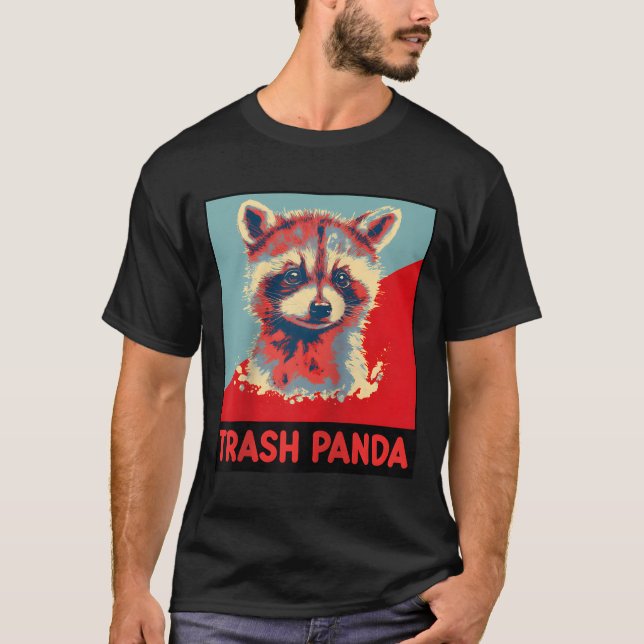 Trash Panda Raccoon Animal Baseball T-Shirt (Front)