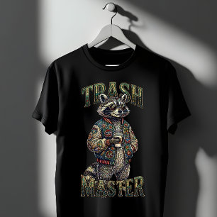 Trash Panda Racoon Coffee Mosaic Art T-Shirt