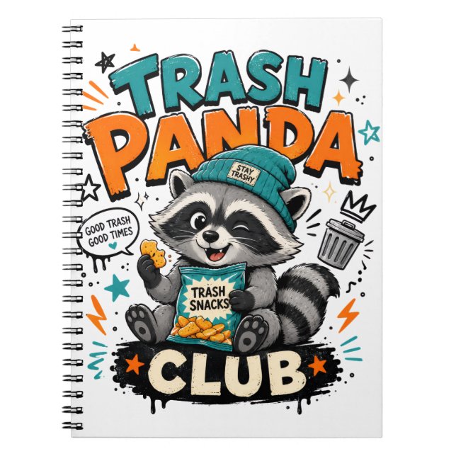 trash panda racoon  notebook (Front)