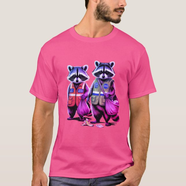 Trash Pandas: Neon tinted Dynamic Duo  T-Shirt (Front)