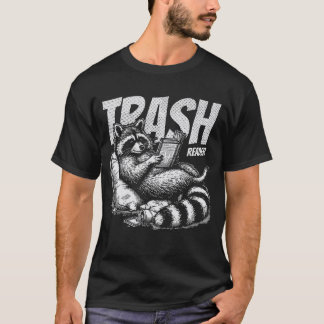 Trash Reader Bookish Racoon Funny Book Lover T-Shirt
