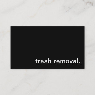 Trash Removal Business Card
