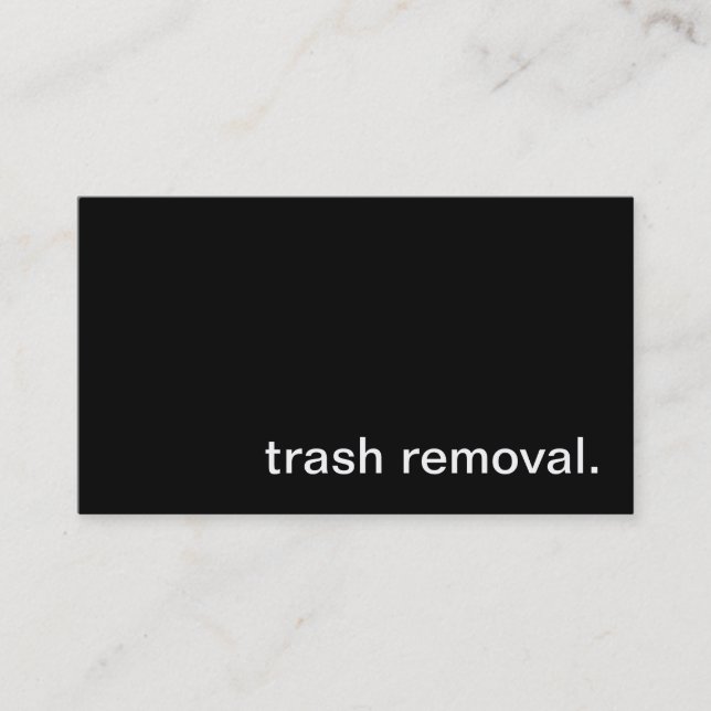 Trash Removal Business Card (Front)