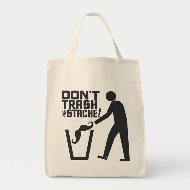 Trash Stache bag- choose style Tote Bag (Front)