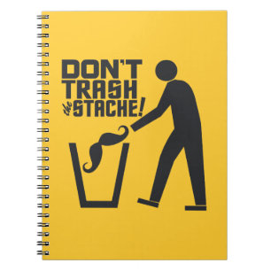 Trash Stache custom colour notebook