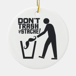 Trash Stache custom ornament