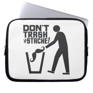 Trash Stache laptop sleeve
