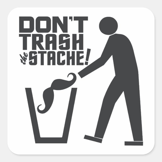 Trash Stache stickers (Front)