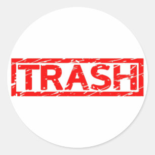 Trash Stamp Classic Round Sticker