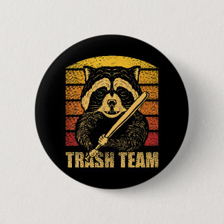 Trash Team Pandas Racoon Animal Garbage Gang 6 Cm Round Badge