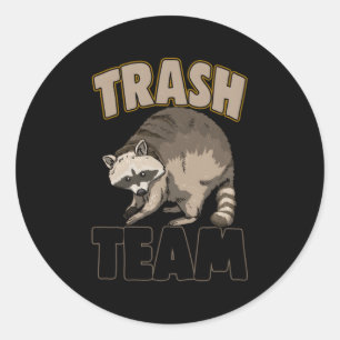 Trash Team Racoon Racoon Animal Love Classic Round Sticker