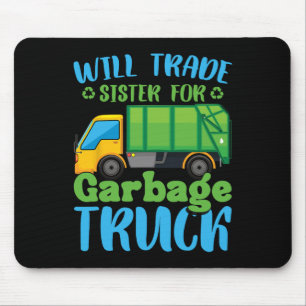 Trash Trucks Earth Day Recycle Toddler Garge Truck Mouse Mat