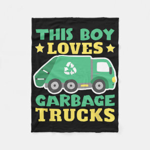 Trash Trucks Toddler Garge Truck Kids Fleece Blanket