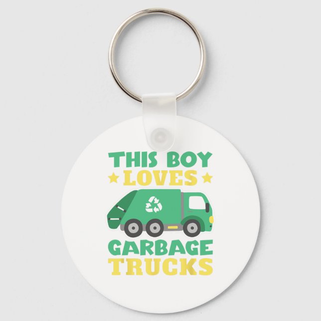 Trash Trucks Toddler Garge Truck Kids  Key Ring (Front)