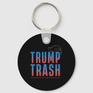 Trash Trump 2024 Grunge Garbage For Trump Funny Te Key Ring