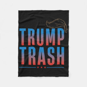 Trash Trump 2025 Grunge Garbyge For Trump Funny Te Fleece Blanket