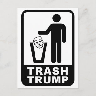 trash trump postcard