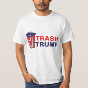 Trash Trump Red, White, & Blue Waste Can Political T-Shirt