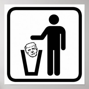 trash trump sign