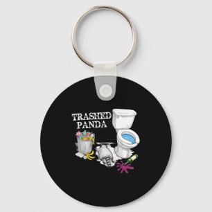 Trashed Panda Drunk Racoon Party Animal Meme Funny Key Ring