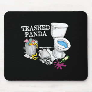 Trashed Panda Drunk Racoon Party Animal Meme Funny Mouse Mat