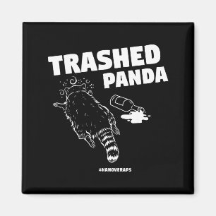 Trashed Panda Drunken Raccoon Funny Meme  Magnet