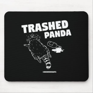 Trashed Panda Drunken Raccoon Funny Meme Mouse Mat