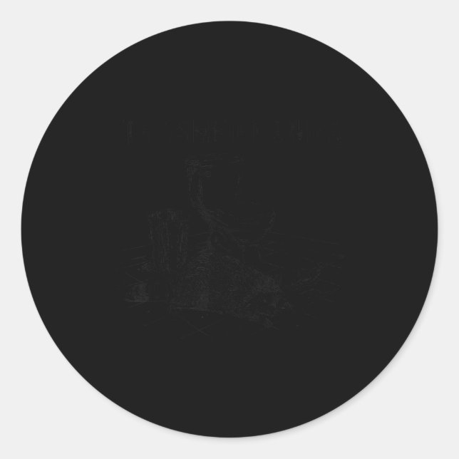 Trashed Panda Funny Drunk Raccoon  Classic Round Sticker (Front)