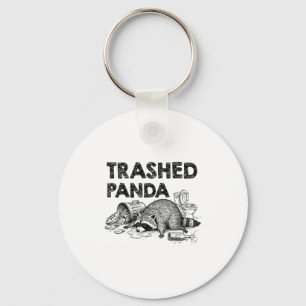 Trashed Panda Funny Drunk Racoon Gets Drunk Meme F Key Ring