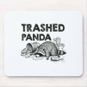 Trashed Panda Funny Drunk Racoon Gets Drunk Meme F Mouse Mat