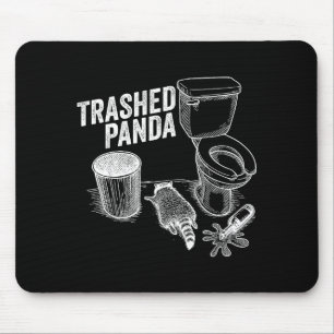 Trashed Panda Funny Drunk Racoon  Mouse Mat