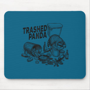Trashed Panda Funny Drunk Racoon Mouse Mat