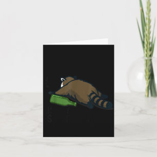 Trashed Panda Is My Srit Animal Funny Trash Racoon Card