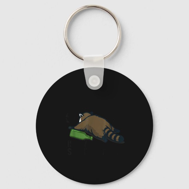 Trashed Panda Is My Srit Animal Funny Trash Racoon Key Ring (Front)