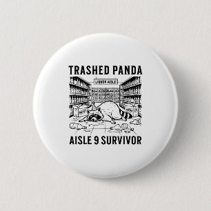 Trashed Panda Liquore Funny Hangover Crazy Drunk R 6 Cm Round Badge