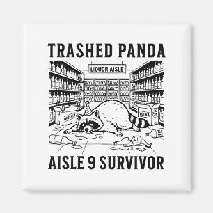 Trashed Panda Liquore Funny Hangover Crazy Drunk R Magnet