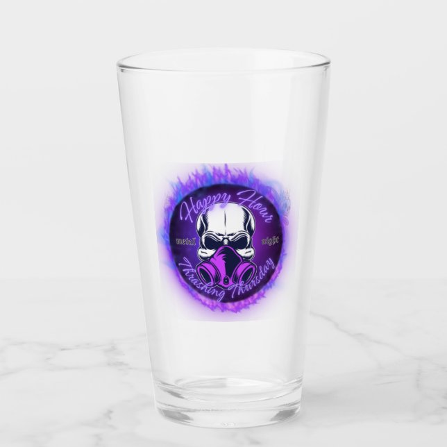 Trashing Thursday Glass Cup (Front)