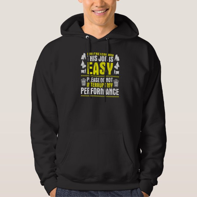 Trashman My Performance Garbage Man Premium Hoodie (Front)